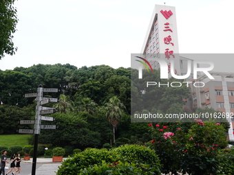  A general view of Hubei Three Gorges Vocational College in Yichang, Hubei Province, China, June 13, 2023. On June 13, 2023, the National De...