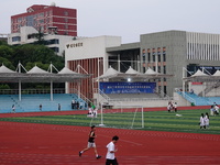  A general view of Hubei Three Gorges Vocational College in Yichang, Hubei Province, China, June 13, 2023. On June 13, 2023, the National De...