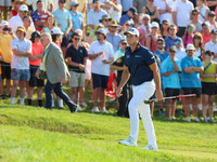 Viktor Hovland of Oslo, Norway approached the 18th green during a playoff against Denny McCarthy of Jupiter, Florida during the final round...