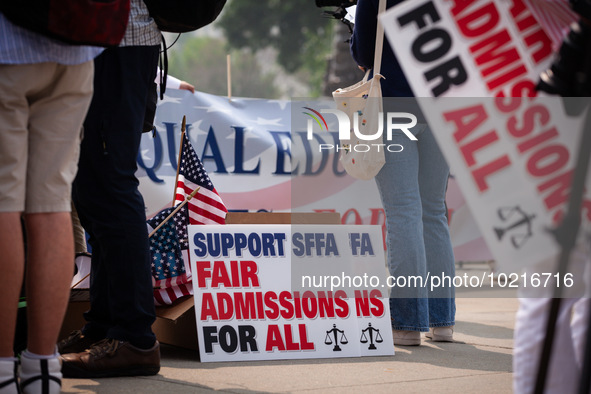 Members of the Asian American Coalition for Education and the DC chapter of the Asian American Political Action Committee celebrates theUS S...