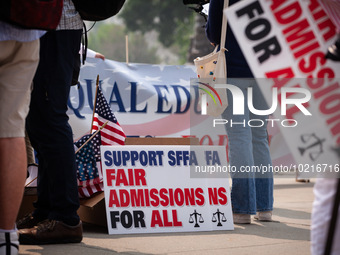 Members of the Asian American Coalition for Education and the DC chapter of the Asian American Political Action Committee celebrates theUS S...