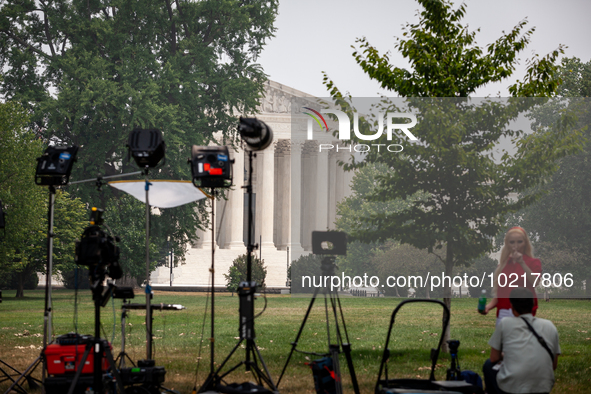 The US Supreme Court appears hazy due to smoke from Canadian wildfires hours after the Court ruled that universities cannot consider race in...