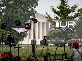 The US Supreme Court appears hazy due to smoke from Canadian wildfires hours after the Court ruled that universities cannot consider race in...