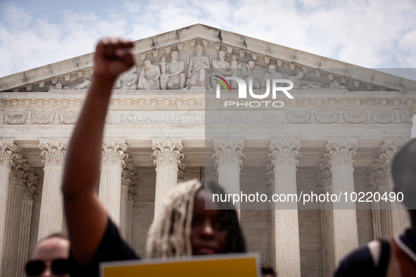 Students protest the Supreme Court;s ruling against President Joe Biden’s student-debt relief program.  The opinion does not prohibit studen...