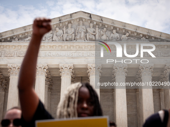 Students protest the Supreme Court;s ruling against President Joe Biden’s student-debt relief program.  The opinion does not prohibit studen...