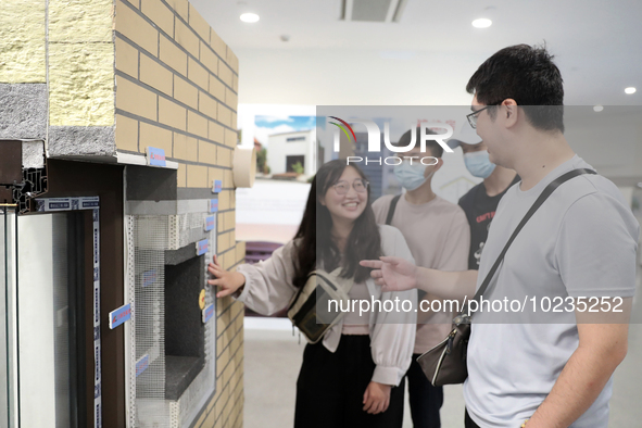 

Taiwanese college students are exchanging Passive House technology in Qingdao, Shandong Province, China on July 4, 2023. 