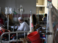 People suffering from dengue fever as they admitted for treatment at a government hospital in Dhaka, Bangladesh, on June 05, 2023. The dengu...