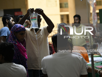 People suffering from dengue fever as they admitted for treatment at a government hospital in Dhaka, Bangladesh, on June 05, 2023. The dengu...