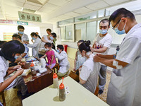 

At the Rehabilitation Department of Traditional Chinese Medicine of the People's Hospital in Qingzhou City, Shandong Province, China, a me...