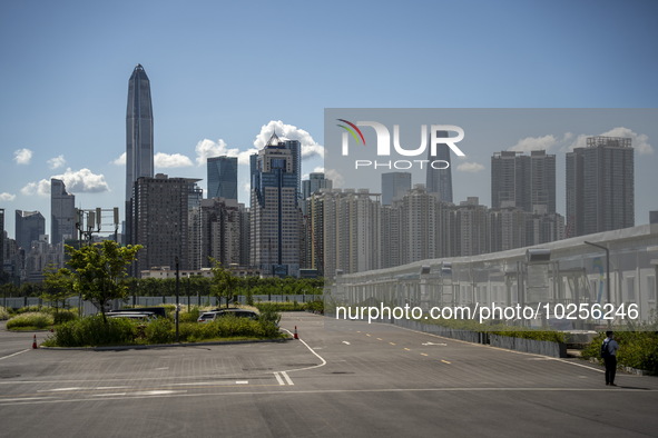 A General view showing the Central Government-aided Emergency Hospital on July 11, 2023 in Hong Kong, China. The Hospital Authority (HA) lau...