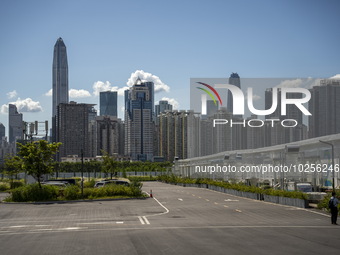 A General view showing the Central Government-aided Emergency Hospital on July 11, 2023 in Hong Kong, China. The Hospital Authority (HA) lau...