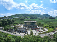 YICHANG, CHINA - JULY 13, 2023 - Aerial photo taken on July 13, 2023 shows the site of the ''send doctors and medicines'' medical assistance...