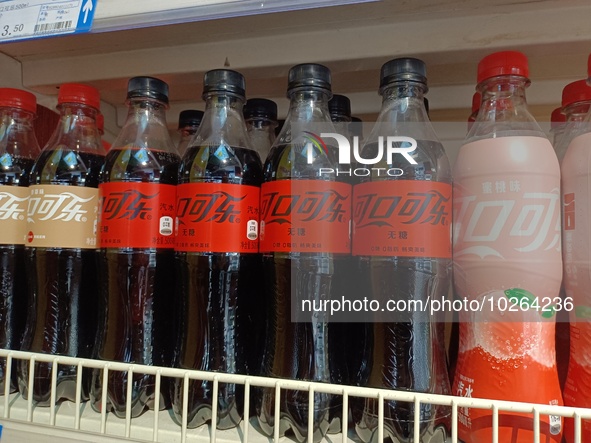 

Drinks containing aspartame are being sold at a supermarket in Suqian, Jiangsu province, China, on July 14, 2023. The World Health Organiz...