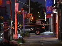 Multiple people stabbed early in the morning in Queens, New York, United States on July 14, 2023. Two people were reportedly stabbed outside...