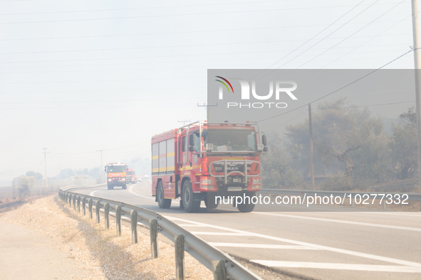 The wildfire in the central Greek region of Attica rapidly spread within 24 hours. The forest fire that ignited on Monday in the Dervenochor...