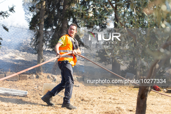 The wildfire in the central Greek region of Attica rapidly spread within 24 hours. The forest fire that ignited on Monday in the Dervenochor...