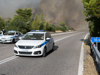 The wildfire in the central Greek region of Attica rapidly spread within 24 hours. The forest fire that ignited on Monday in the Dervenochor...