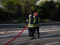 The wildfire in the central Greek region of Attica rapidly spread within 24 hours. The forest fire that ignited on Monday in the Dervenochor...