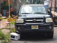 Flash flooding destroys homes, submerges cars and prompts water rescues in New Brunswick, New Jersey, United States on July 18, 2023. Flash...