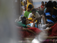 Patients suffering from dengue fever being treated at a government hospital in Dhaka, Bangladesh on July 20. 2023. More than 100 people have...