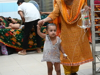 

Patients suffering from dengue fever are being treated inside the Mugdha General Hospital's admission section in Dhaka, Bangladesh on July...