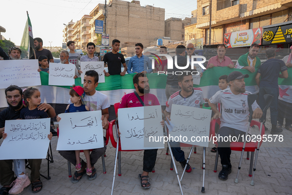 Solidarity with cancer patients in Afrin, northwestern Syria,on july 23, 2023,  as they shave their hair in support of cancer patients exper...