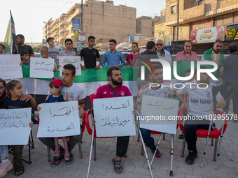 Solidarity with cancer patients in Afrin, northwestern Syria,on july 23, 2023,  as they shave their hair in support of cancer patients exper...