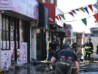 4 alarm fire in Bronx, New York, United States on July 24, 2023 damaged several storefronts. Monday afternoon, a large fire on Castle Hill A...