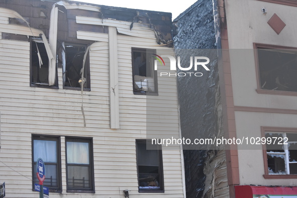 4 alarm fire in Bronx, New York, United States on July 24, 2023 damaged several storefronts. Monday afternoon, a large fire on Castle Hill A...