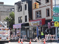 4 alarm fire in Bronx, New York, United States on July 24, 2023 damaged several storefronts. Monday afternoon, a large fire on Castle Hill A...