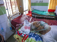 People suffering from dengue fever as they admitted for treatment at a government hospital in Dhaka, Bangladesh, on July 26, 2023. The dengu...