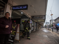 
Firefighters respond to a gas explosion emergency at a residential building in Osorno on July 26, 2023. (