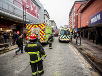 
Firefighters respond to a gas explosion emergency at a residential building in Osorno on July 26, 2023. (