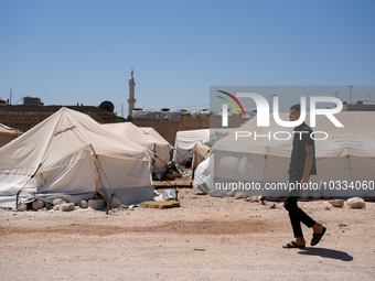 Pictures show the daily life in the city of Jinderes, northwest Syria, after 6 months of the devastating earthquake that struck Turkey and n...