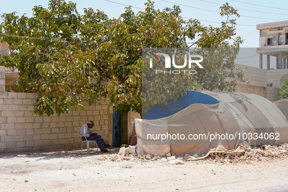 Pictures show the daily life in the city of Jinderes, northwest Syria, after 6 months of the devastating earthquake that struck Turkey and n...