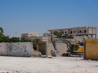 Pictures show the daily life in the city of Jinderes, northwest Syria, after 6 months of the devastating earthquake that struck Turkey and n...