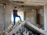 Pictures show the daily life in the city of Jinderes, northwest Syria, after 6 months of the devastating earthquake that struck Turkey and n...