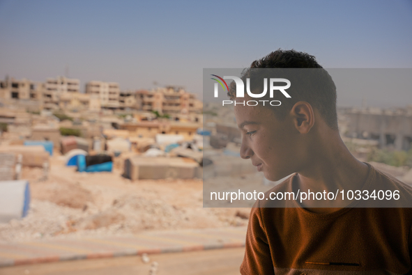 Pictures show the daily life in the city of Jinderes, northwest Syria, after 6 months of the devastating earthquake that struck Turkey and n...