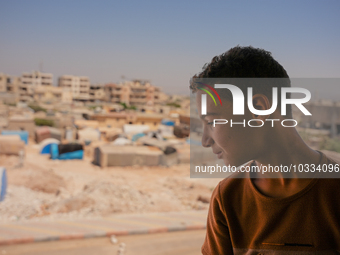 Pictures show the daily life in the city of Jinderes, northwest Syria, after 6 months of the devastating earthquake that struck Turkey and n...