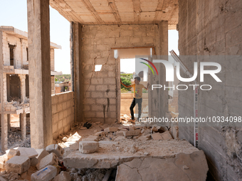 Pictures show the daily life in the city of Jinderes, northwest Syria, after 6 months of the devastating earthquake that struck Turkey and n...