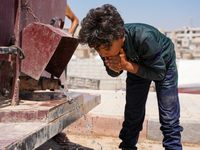 Pictures show the daily life in the city of Jinderes, northwest Syria, after 6 months of the devastating earthquake that struck Turkey and n...