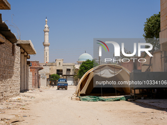 Pictures show the daily life in the city of Jinderes, northwest Syria, after 6 months of the devastating earthquake that struck Turkey and n...