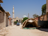 Pictures show the daily life in the city of Jinderes, northwest Syria, after 6 months of the devastating earthquake that struck Turkey and n...