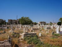 Pictures show the daily life in the city of Jinderes, northwest Syria, after 6 months of the devastating earthquake that struck Turkey and n...