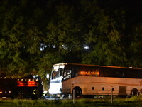 Fatal bus crash in Lower Paxton Township, Pennsylvania, United States on August 6, 2023. Authorities were on the scene, Monday morning, Augu...