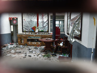 A general view of the disaster site where houses collapsed after a tornado in Dafeng district, Yancheng City, Jiangsu province, China, Augus...