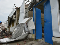 A general view of the disaster site where houses collapsed after a tornado in Dafeng district, Yancheng City, Jiangsu province, China, Augus...