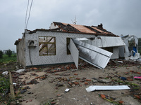 A general view of the disaster site where houses collapsed after a tornado in Dafeng district, Yancheng City, Jiangsu province, China, Augus...