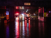 ROYAL OAK, MI - AUGUST 24, 2023: After a severe thunderstorm that included a tornado warning rolled through Metro-Detroit, Royal Oak, MI saw...