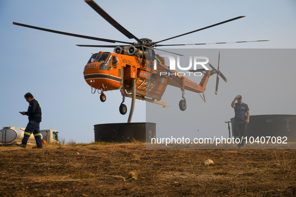 A wildfire raging on the outskirts to the northwest of Athens, Greece, has destroyed residences and currently poses a danger to the core of...